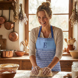 Navy Geometric Chevron Monogram Design Schort