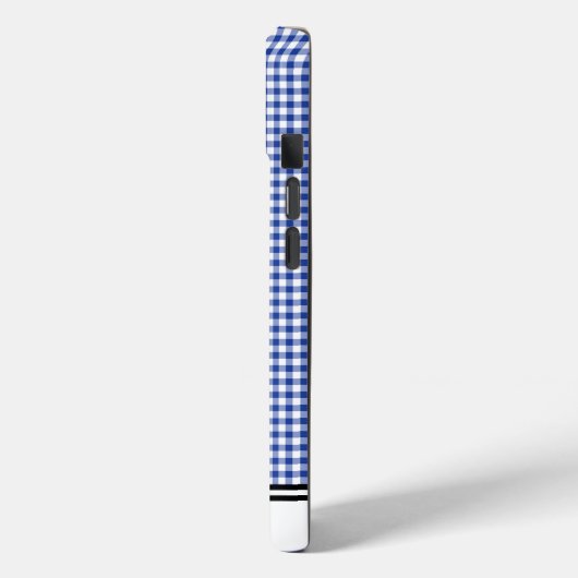Navy Gingham Custom Samsung Case-Mate iPhone Case (Achterkant / Links)