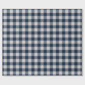 Navy Gingham Pset Holiday Cadeaupapier (Vlak)