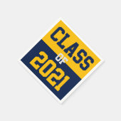 Navy & Gold Afstuderen Klasse van 2024 Servet (Hoek)