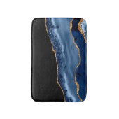 Navy & Gold Agate Bath Mat (Voorkant Verticaal)