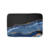 Navy & Gold Agate Bath Mat (Voorkant)