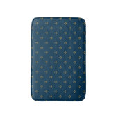 Navy Gold Anchor Pattern Badmat (Voorkant Verticaal)