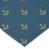 Navy Gold Anchor Pattern Tafelkleed (Gekanteld)