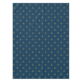 Navy Gold Anchor Pattern Tafelkleed