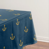 Navy Gold Anchor Pattern Tafelkleed (Voorbeeld)