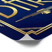 Navy Gold Art Deco BAR Print (Hoek)