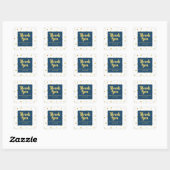 Navy Gold Baby shower Dank u voor de Sticker (Vel)