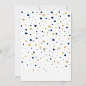 Navy & Gold-ballonnen | Het is een Jongen Baby sho Kaart (Achterkant)