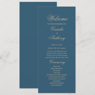 Navy Gold bruiloft Programma