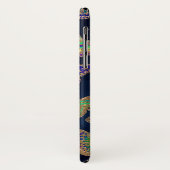 Navy Gold Butterflies Glitter Waterverf Monogram Case-Mate iPhone Case (Achterkant/links)