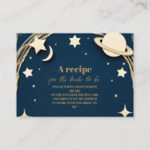 Navy Gold Celestial Crescent Moon Vrijgezellenfees Informatiekaartje (Voorkant)