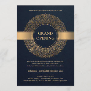 NAVY GOLD  CLASSIC MANDALA GRAND OPENING KAART