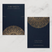 NAVY GOLD CLASSIC  MANDALA KETTING DISPLAY VISITEKAARTJE (Voorkant / Achterkant)