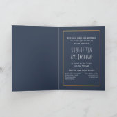 Navy, Gold en Photo Hebrew Bar Mitzvah (Binnen)