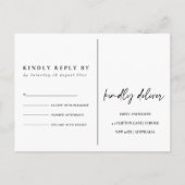 NAVY GOLD FOLIAGE WATERVERF KRANS BRUILOFT RSVP UITNODIGING BRIEFKAART (Achterkant)