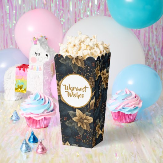 Navy Gold Holly Medallion Pattern Bedankdoosjes (Feest)