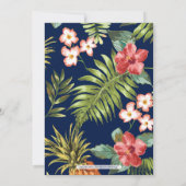 Navy & Gold | Invitation de Fête de Mariage d'Été (Dos)