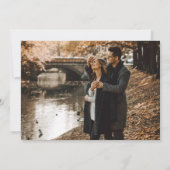 Navy Gold Kalligrafie Bruiloft 2 Splatter Foto Save The Date (Achterkant)