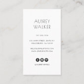 Navy & Gold Ketting Logo | Joodontwerper Visitekaartje (Achterkant)