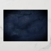 Navy Gold Key Housewarming Party Folie Uitnodiging (Achterkant)