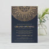 NAVY GOLD KLASSIEKE SIERLIJKE MANDALA GRAND OPENIN KAART (Staand voorkant)