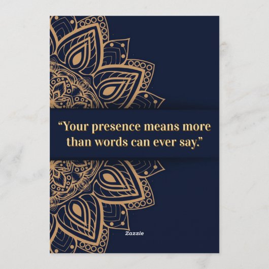 Navy & Gold Mandala Invitation (Dos)