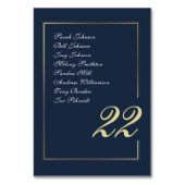 Navy Gold Minimal Script Calligraphy Wedding Kaart (Voorkant)
