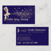 Navy Gold Mobile Body Paint Tan Spray Visitekaartje (Voorkant / Achterkant)