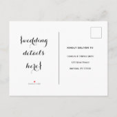 Navy Gold Modern Lights bruiloft RSVP briefkaarten (Achterkant)
