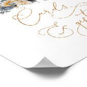 Navy gold Over the moon Kaarten en geschenken Poster (Hoek)