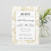 NAVY GOUD WITTE ROOS FLORALE ZAKELIJKE FEestEVENT Kaart (Staand voorkant)