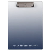 Navy Gradient Ombre gepersonaliseerd Klembord (Voorkant)