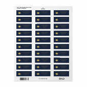 Navy Graduation Return Address Etiket (Full Sheet)