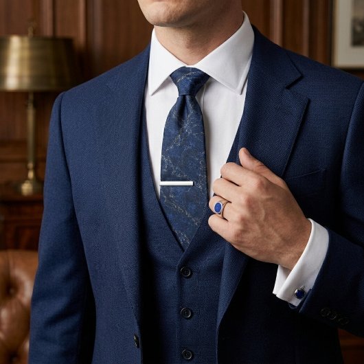 Navy & Graphite Executive Marmer Stropdas