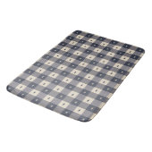 Navy Gray Checkerboard Diamond Pattern Badmat (Gekanteld)