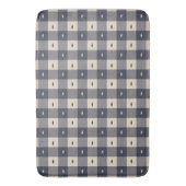 Navy Gray Checkerboard Diamond Pattern Badmat (Voorkant Verticaal)