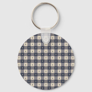 Navy Gray Checkerboard Diamond Pattern Sleutelhanger