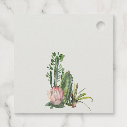 NAVY GRAY FLORAL DESERT CACTI FAUNA VRIJGEZELLENFE BEDANKJES LABELS (Achterkant)