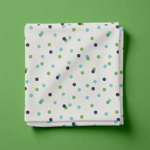 Navy Green en Turquoise Confetti Stippen Stof