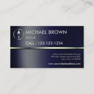 Navy Handyman Bouw Metalen Reparateur Visitekaartje