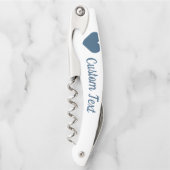 Navy Heart Custom Corkschroef Kurkentrekker (Voorkant)