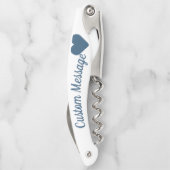 Navy Heart Custom Corkschroef Kurkentrekker (Achterkant)