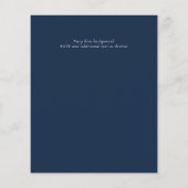 Navy HERFST Christening Invites Baptisme (Achterkant)