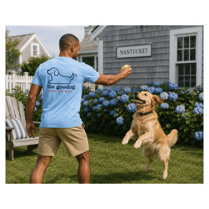 Navy Hond Omtrek Silhouet Hond Papa's T-shirt