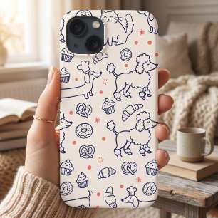 Navy Hondenkattenbakkerij iPhone 13 Hoesje