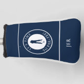 Navy Its Time to Par Tee Funny Personalized Fun Golfheadcover (Voorkant)
