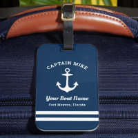 Navy Kapitein Anker Aangepaste Bootnaam