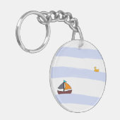 NAVY KEY RING HOLDER / PORTE-CLÉ ROND MARITIME (Devant gauche)