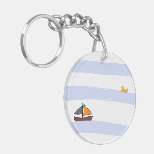 NAVY KEY RING HOLDER / PORTE-CLÉ ROND MARITIME (Devant gauche)